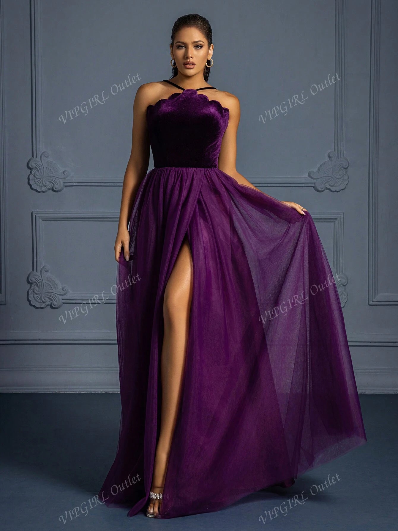 Vipgirl Elegant and Graceful Long Evening Dress for Women, Formal Party Prom Dress