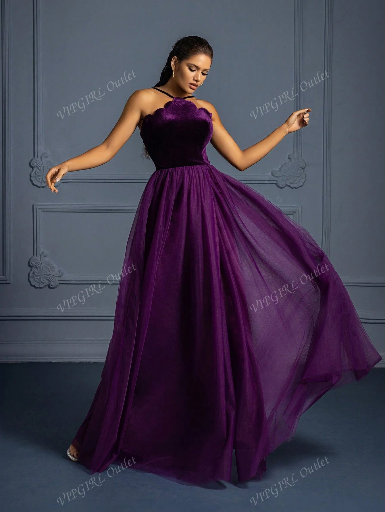 Vipgirl Elegant and Graceful Long Evening Dress for Women, Formal Party Prom Dress