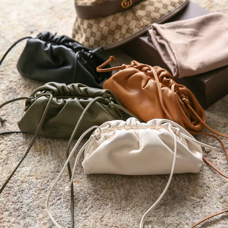 Soft PU Leather Women'S Crossbody Bag Dumpling Fashion Clutch Four Color Shoulder Bags for Female 2019