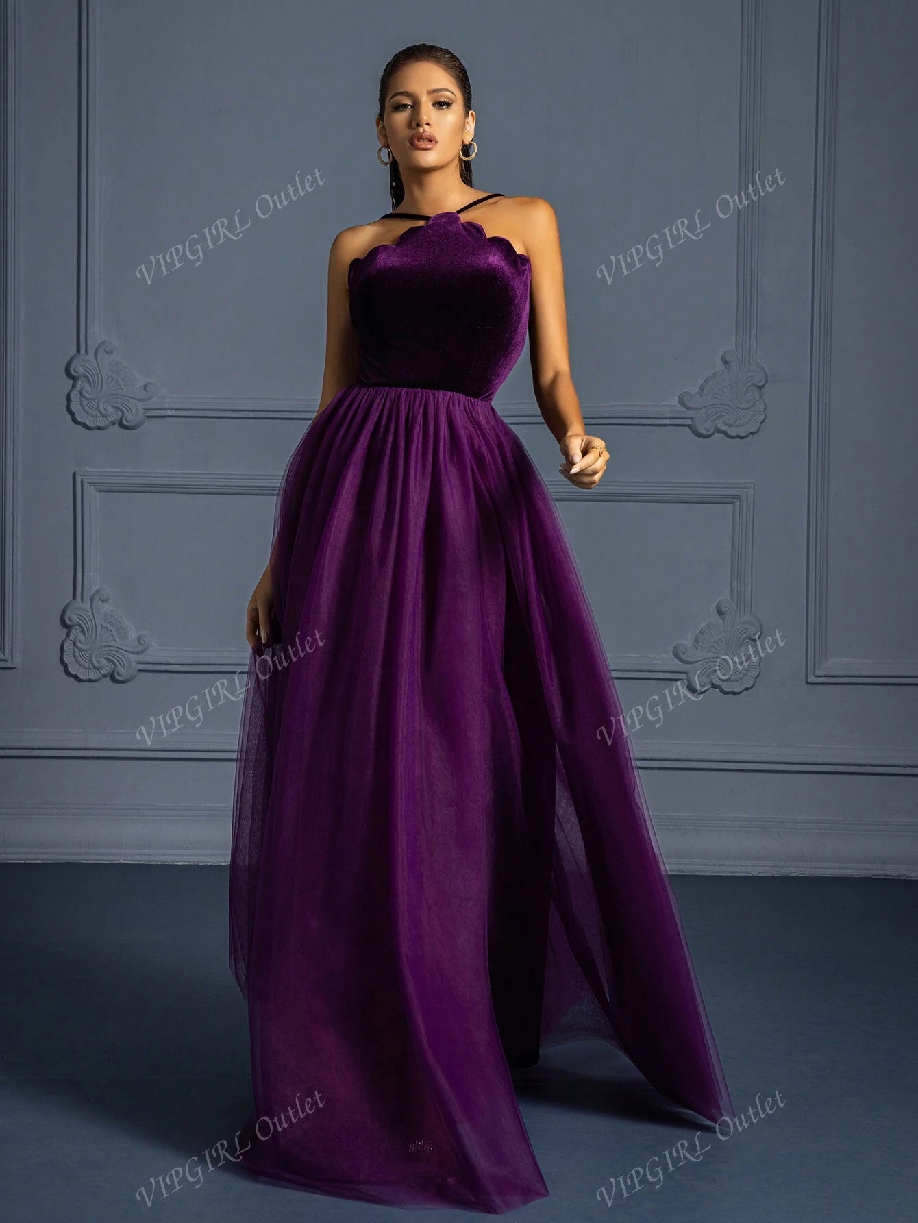 Vipgirl Elegant and Graceful Long Evening Dress for Women, Formal Party Prom Dress