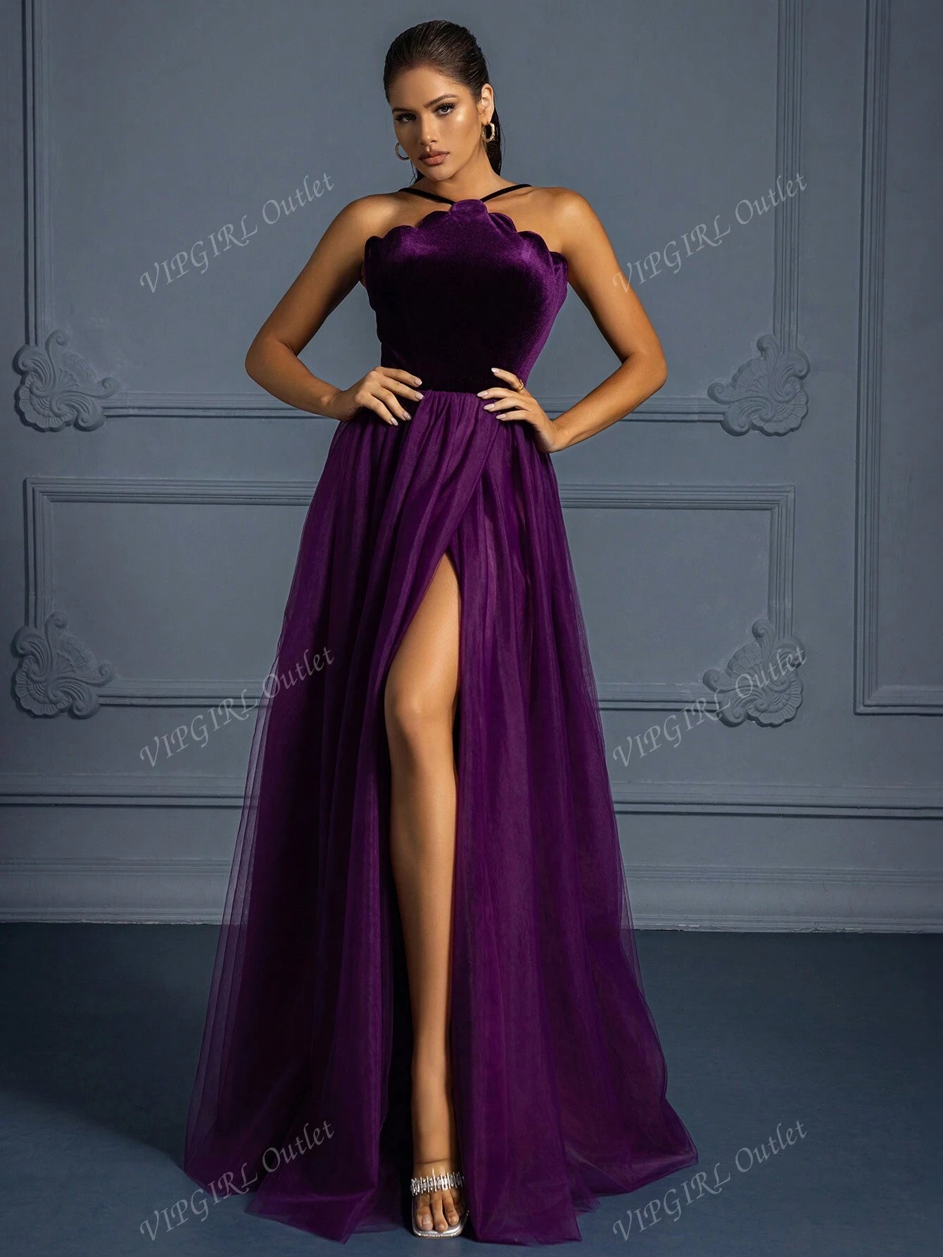 Vipgirl Elegant and Graceful Long Evening Dress for Women, Formal Party Prom Dress
